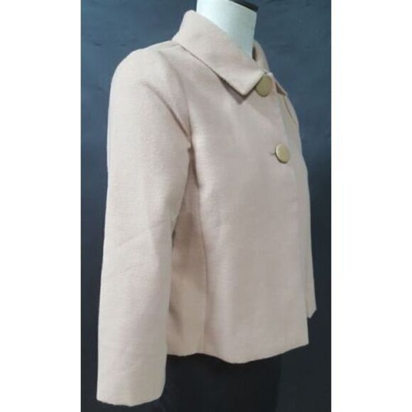 Chicos Beige Jacket Size 0 Small 2 Button Lined Long Sleeve Career - Picture 3 of 11